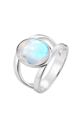 Anillo - Plata y piedra de luna