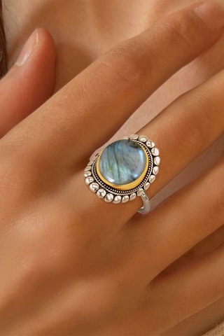 Anillo Condor - Plata y labradorita