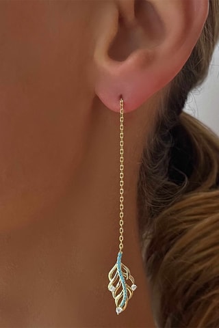 Pendientes - 
Plata chapada en oro amarillo