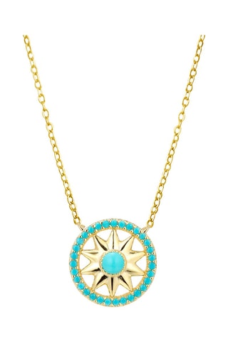 Collar - 
Plata chapada en oro amarillo