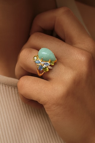Bague - Argent et amazonite