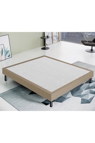 Somier tapizado de madera Sommy - Beige