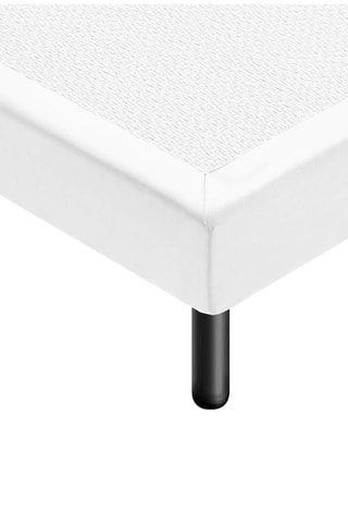 Somier tapizado de madera Sommy - Blanco