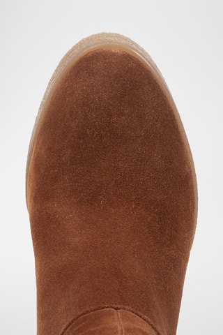 Nubuck Laarzen met Sleehak Elidea - Camel