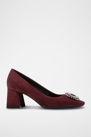 Nubuck Pumps Giselda - Bordeauxrood