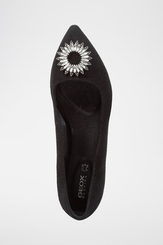 Geitennubuck Ballerina's Charyssa - Zwart