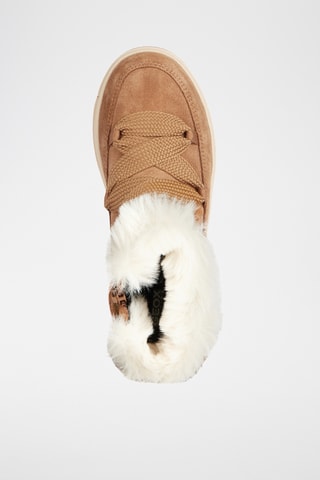 Gevoerde Nubuck Enkellaarzen Rebecca - Lichtbruin