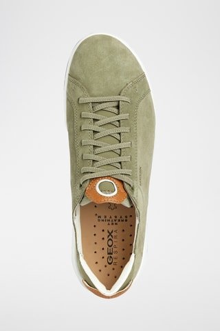 Leren Sneakers Aerantis - Groen en Camel