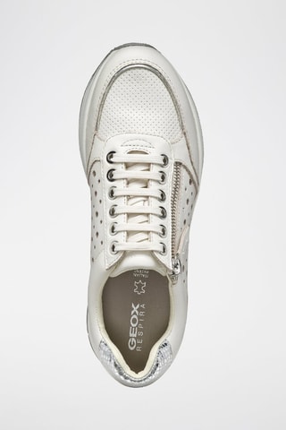 Leren en Geitenleren Platform Sneakers Kency - Ecru
