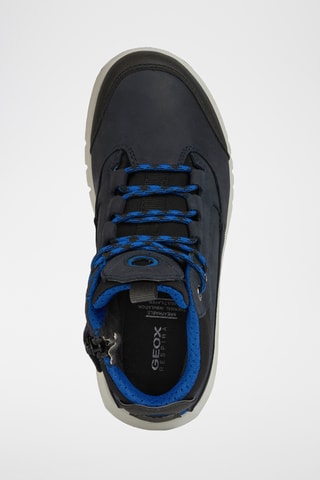 Hoge Leren Sneakers Aeranter - Marineblauw