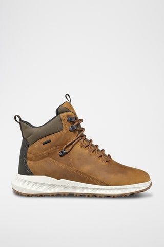 Hoge Leren Sneakers- Camel