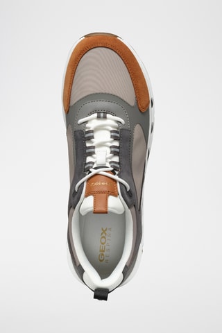 Leren Sneakers Spherica Ecub-4 A - donkergrijs en bruin