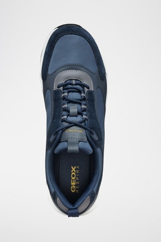 Leren Sneakers Spherica Ecub-4 A - Donkergrijs en Marineblauw