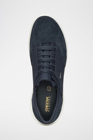 Kalfsnubuck Sneakers Nebula - Marineblauw