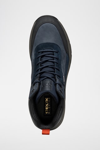 Hoge Leren Sneakers Sterratrail - Marineblauw