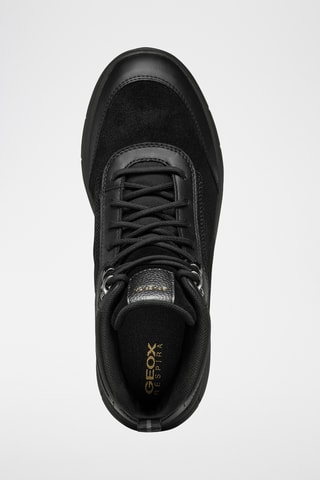 Hoge Kalfsleren Sneakers Spherica Zwart