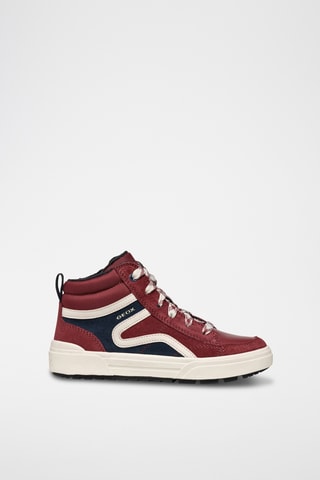 Hoge Nubuck Sneakers Weemble - Bordeauxrood