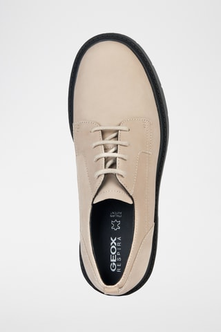 Leren Platform Derby's Spherica - Beige