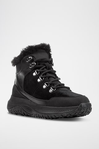 Gevoerde Nubuck Enkellaarzen Oliviera - Zwart