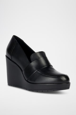 Nappaleren Mocassins met Sleehak Manilva - Zwart