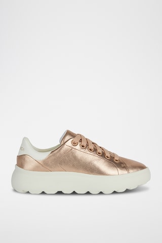 Geitenleren Platform Sneakers Spherica - Roségoudkleurig