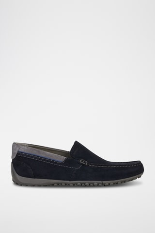 Leren Mocassins Snake - Marineblauw