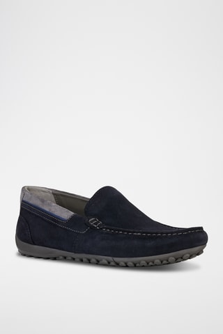 Leren Mocassins Snake - Marineblauw