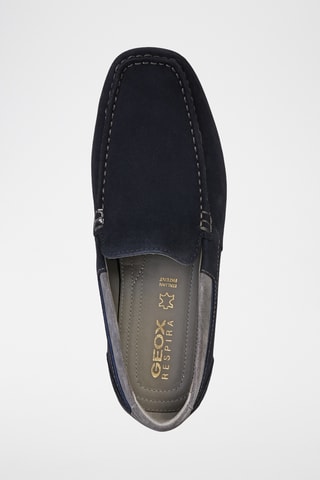 Leren Mocassins Snake - Marineblauw