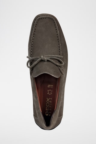 Nubuck Mocassins Snake - Donkergrijs