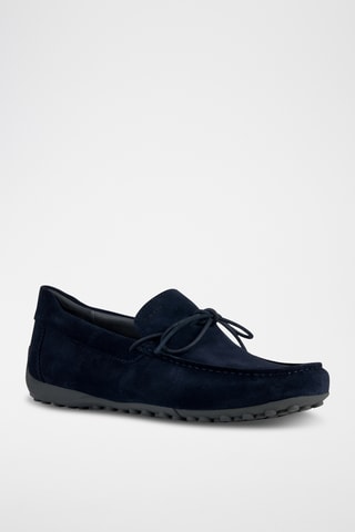 Nubuck Mocassins Snake - Marineblauw