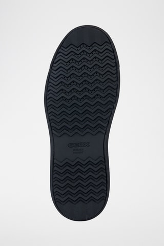 Hoge Leren Sneakers Cervino - Zwart en Donkergrijs