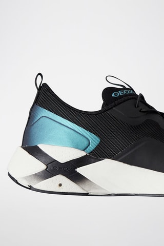 Leren en Nubuck Sneakers met Sleehak Playkix - Zwart en Blauw