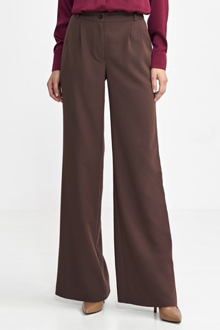 Pantalon wide legs - Marron