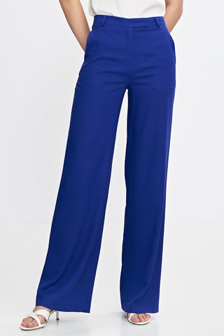 Pantalon bootcut en lin - Bleu