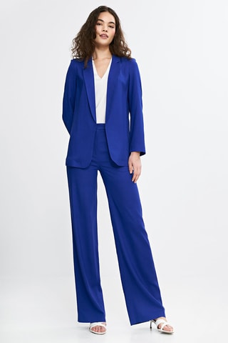 Pantalon bootcut en lin - Bleu