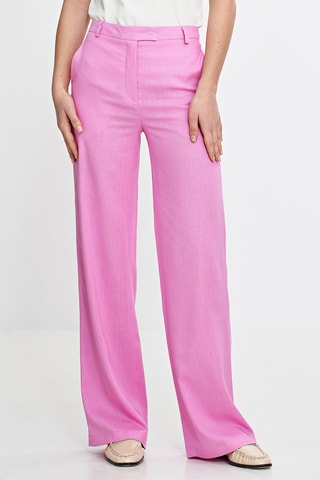 Pantalon bootcut en lin - Rose
