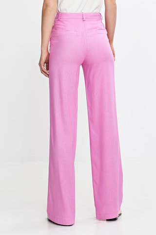 Pantalon bootcut en lin - Rose