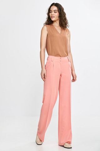 Pantalon wide legs - Saumon