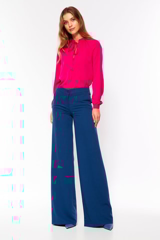 Pantalon palazzo - Bleu cobalt
