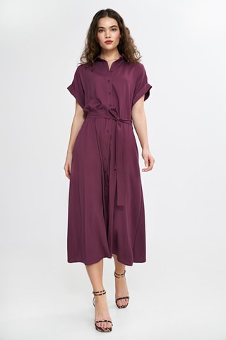 Robe chemise relaxed - Mauve