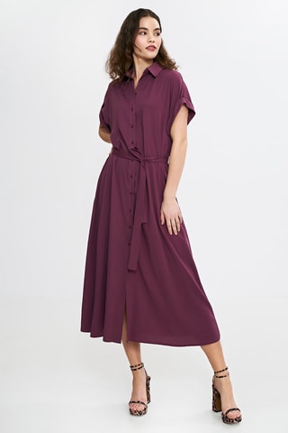 Robe chemise relaxed - Mauve