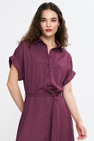 Robe chemise relaxed - Mauve