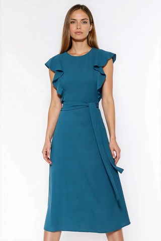 Robe midi - Bleu canard