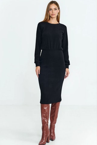 Robe fourreau regular - Noir