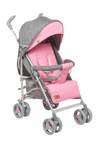 Poussette + accessoires Irma - Gris et rose