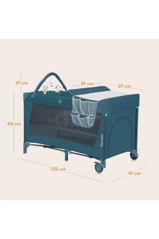 Lettino neonato Flower - Turchese - Dalla nascita a 36 mesi - Fino a 15 kg