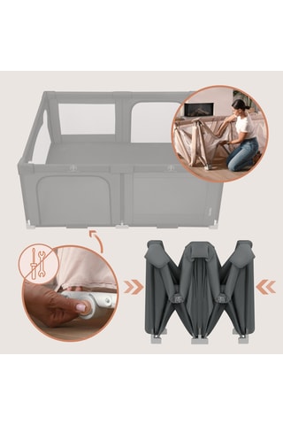 Espace de jeux pour enfants - Gris - 151 x 185 x 76,5  cm - Dès la naissance