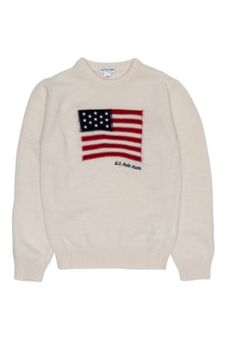 Jersey de lana - Crudo y rojo