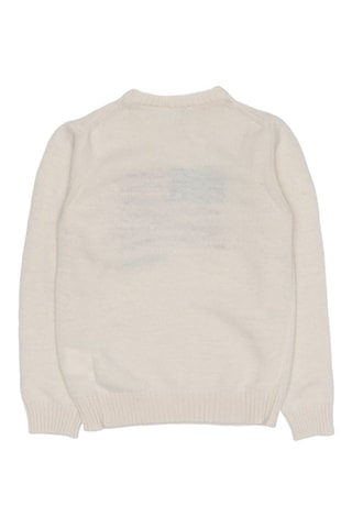 Jersey de lana - Crudo y rojo