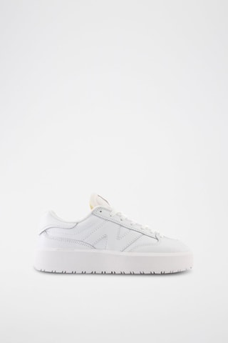 Baskets plateformes en cuir 302 - Blanc